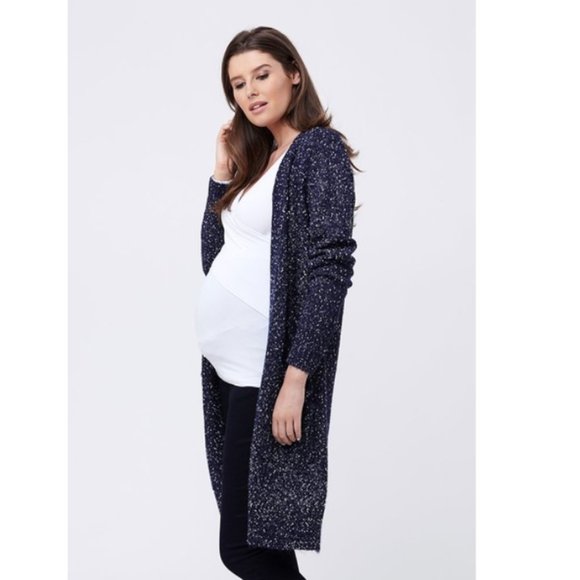 Ripe Boucle Knit Cardi in Navy, Size Small - Picture 1 of 5